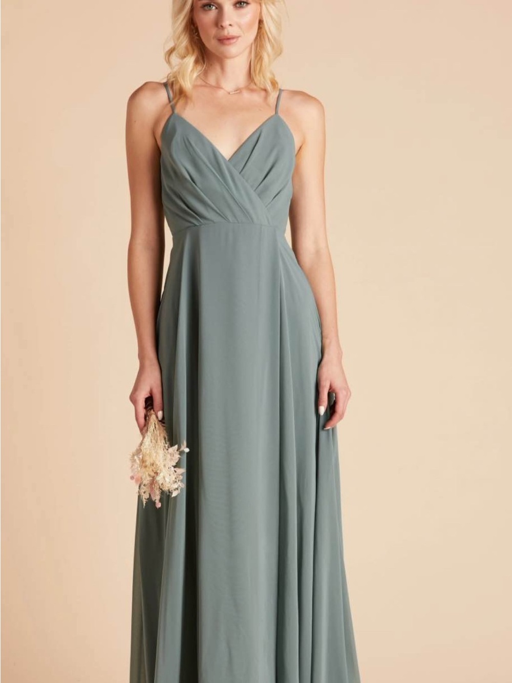 Birdy Grey Sage Green Spaghetti Strap Maxi Dress